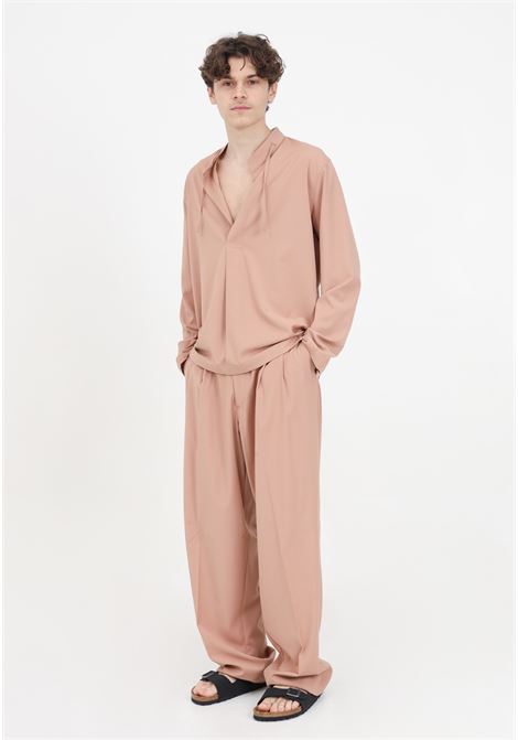 Powder pink men's pleated trousers IM BRIAN | PA2859CIPRIA